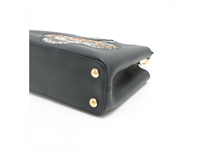 Louis Vuitton Capucines BB 2way Taurillon Leather Trapped Leopard Black - view 5