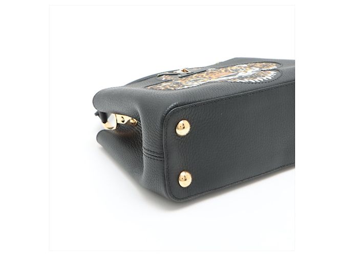 Louis Vuitton Capucines BB 2way Taurillon Leather Trapped Leopard Black - view 6