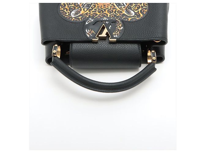 Louis Vuitton Capucines BB 2way Taurillon Leather Trapped Leopard Black - view 7
