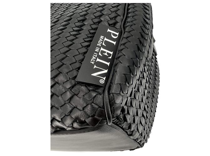 Philipp Plein Schwarzer Leder-Rucksack - Ansicht 10