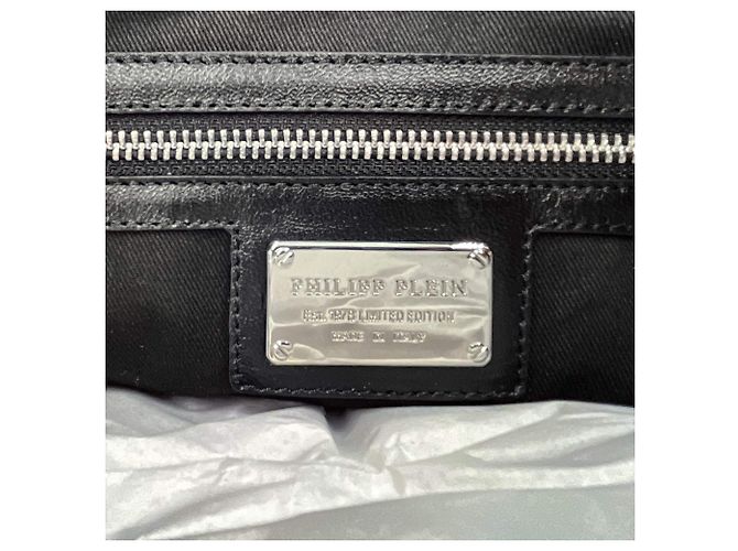 Philipp Plein Schwarzer Leder-Rucksack - Ansicht 13