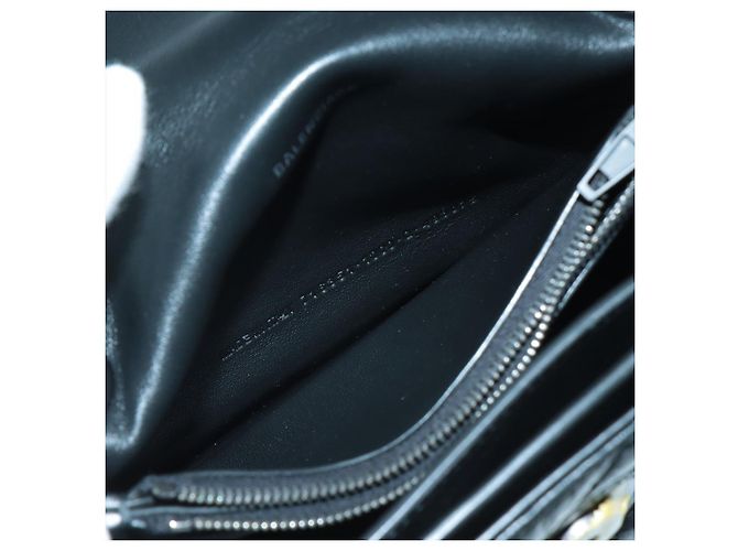 Balenciaga Borsa a tracolla in pelle Hourglass Small Nera Nero - vista 12
