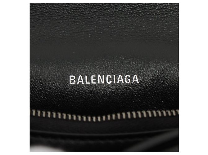 Balenciaga Borsa a tracolla in pelle Hourglass Small Nera Nero - vista 13