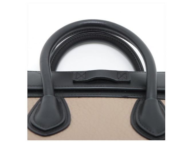 Luggage Céline Borsa tote in pelle nano nera e beige Multicolore - vista 9