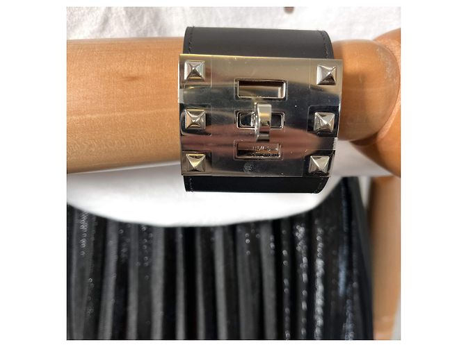 Hermès Bracciale in pelle nera Kelly Dog Xtreme Nero - vista 2