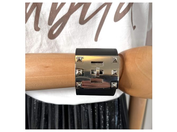 Hermès Bracciale in pelle nera Kelly Dog Xtreme Nero - vista 4