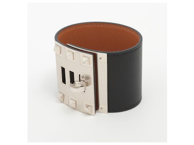 Hermès Bracciale in pelle nera Kelly Dog Xtreme Nero - vista 5
