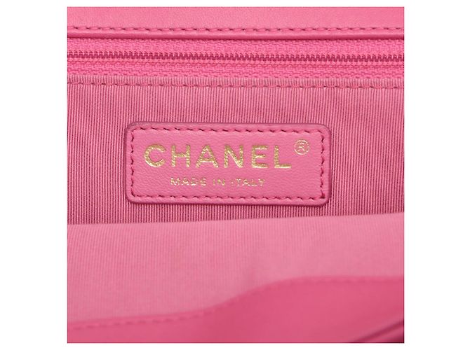 Chanel Borsa a catena in pelle Jumbo con patta singola rosa - vista 11