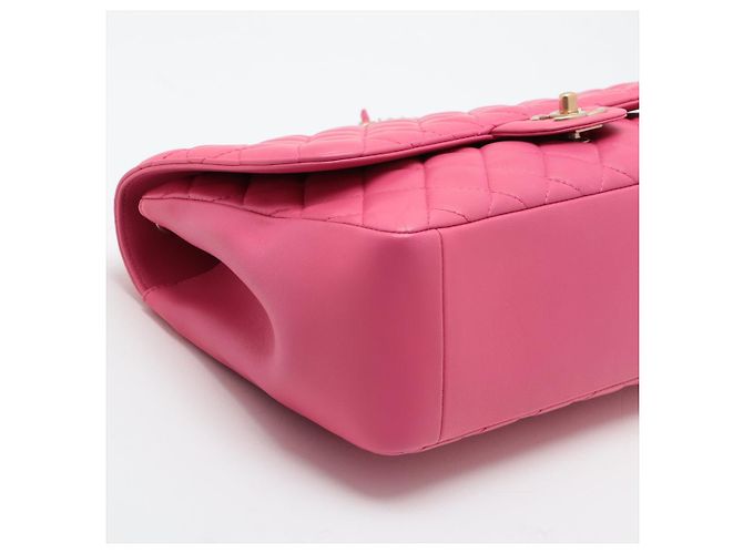 Chanel Borsa a catena in pelle Jumbo con patta singola rosa - vista 6