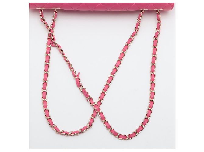 Chanel Borsa a catena in pelle Jumbo con patta singola rosa - vista 7