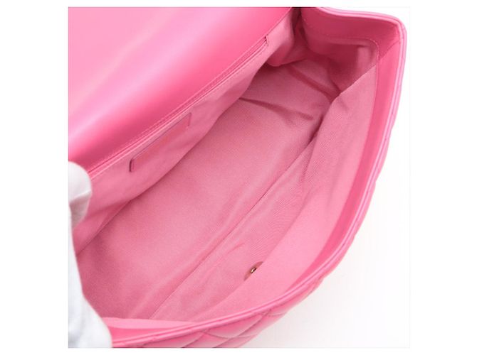 Chanel Borsa a catena in pelle Jumbo con patta singola rosa - vista 9