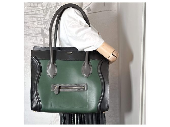 Luggage Céline Mehrfarbige Lederhandtasche grün Mehrfarben - Ansicht 2