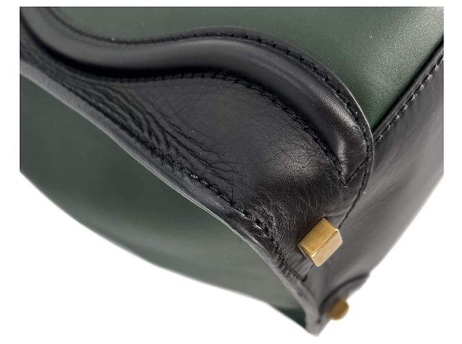 Luggage Céline Mehrfarbige Lederhandtasche grün Mehrfarben - Ansicht 8