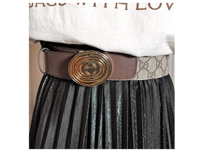 Gucci Mittelgurt aus Canvas 75/30 GG Supreme Braun - Ansicht 3
