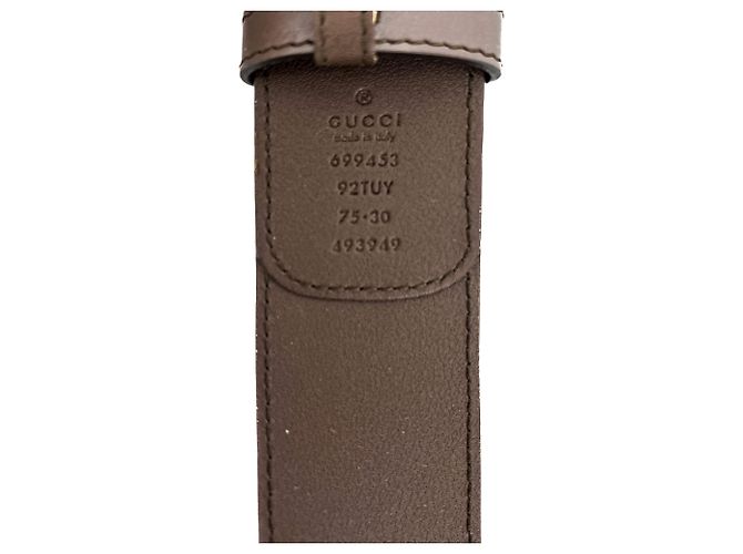 Gucci Mittelgurt aus Canvas 75/30 GG Supreme Braun - Ansicht 7