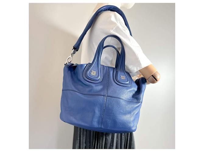 Givenchy Borsa in pelle blu Nightingale - vista 3