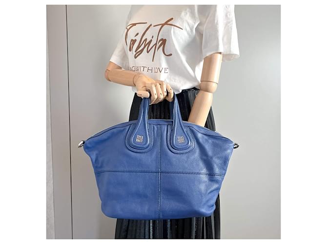 Givenchy Borsa in pelle blu Nightingale - vista 4