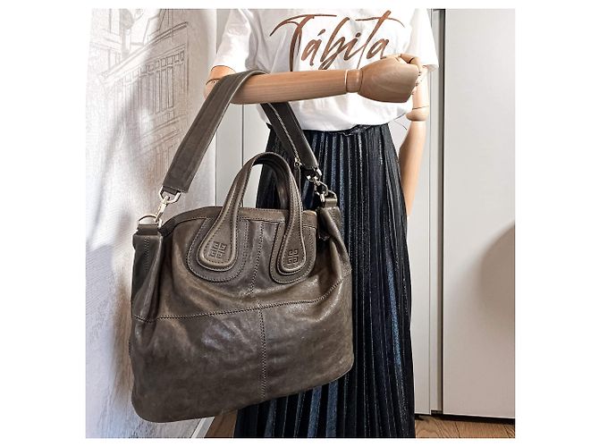 Givenchy Nightingale Medium Leder 2-Wege Wochenendtasche Braun - Ansicht 2