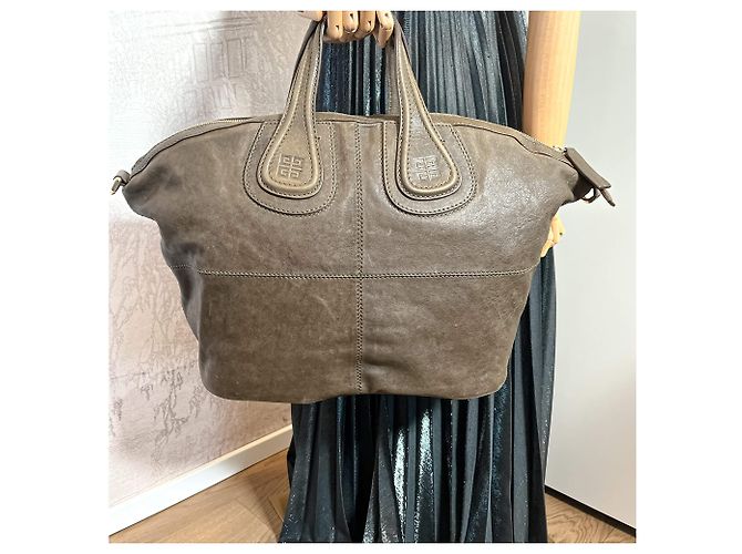 Givenchy Nightingale Medium Leder 2-Wege Wochenendtasche Braun - Ansicht 3