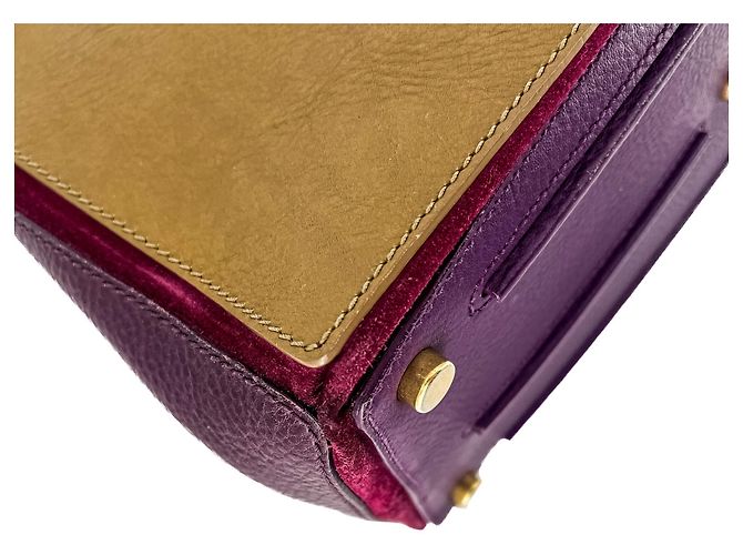 Saint Laurent Borsa tote in pelle media Muse 2 viola Porpora - vista 10