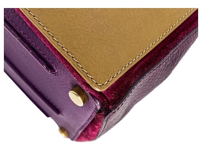 Saint Laurent Borsa tote in pelle media Muse 2 viola Porpora - vista 11