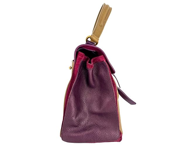 Saint Laurent Borsa tote in pelle media Muse 2 viola Porpora - vista 6