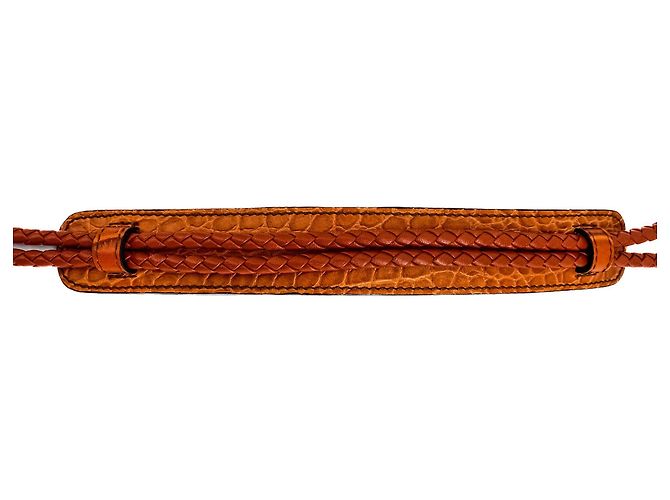 Etro Borsa a tracolla Flap in pelle croco caramello - vista 6