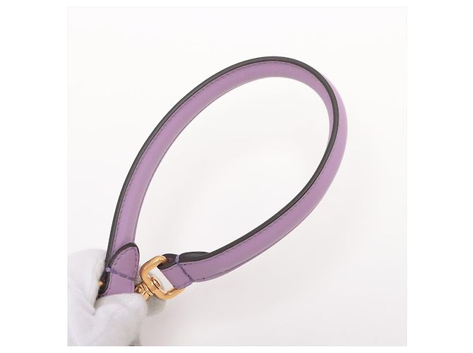 Fendi Baguette Medium FF in pelle tridimensionale borsa baguette 2 modi viola Porpora - vista 8