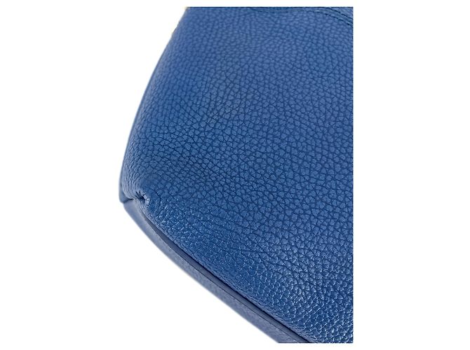 Autre Marque Borsa a spalla in pelle blu - vista 10