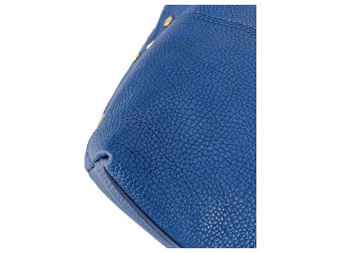 Autre Marque Borsa a spalla in pelle blu - vista 12