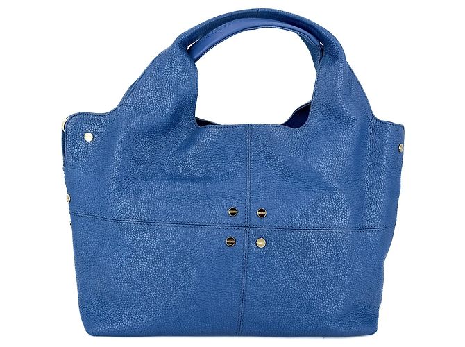 Autre Marque Borsa a spalla in pelle blu - vista 5