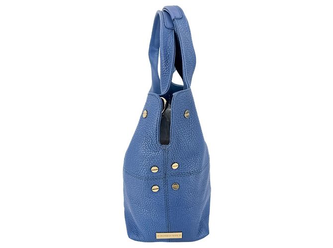Autre Marque Borsa a spalla in pelle blu - vista 7