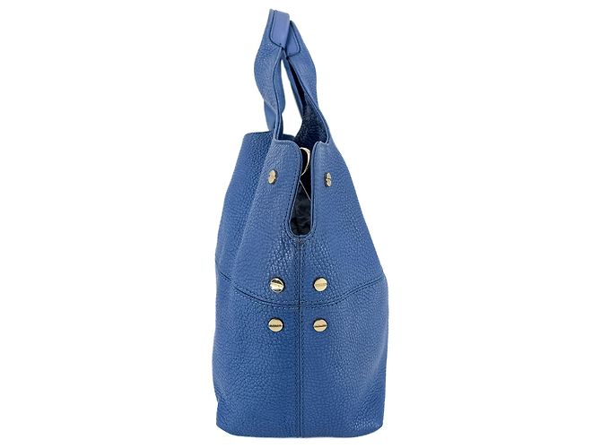 Autre Marque Borsa a spalla in pelle blu - vista 8