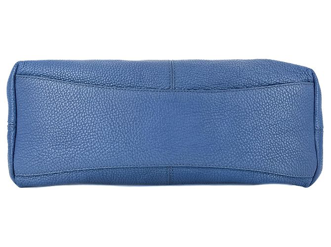 Autre Marque Borsa a spalla in pelle blu - vista 9