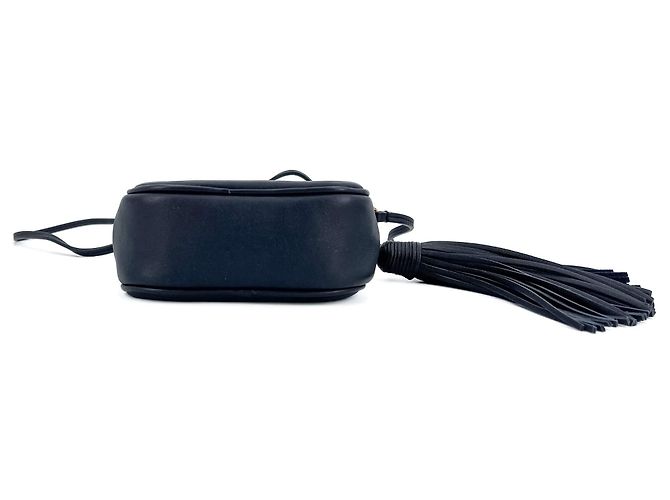 Saint Laurent Borsa per fotocamera in pelle blu navy - vista 10