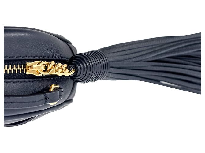 Saint Laurent Borsa per fotocamera in pelle blu navy - vista 15