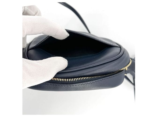 Saint Laurent Borsa per fotocamera in pelle blu navy - vista 16