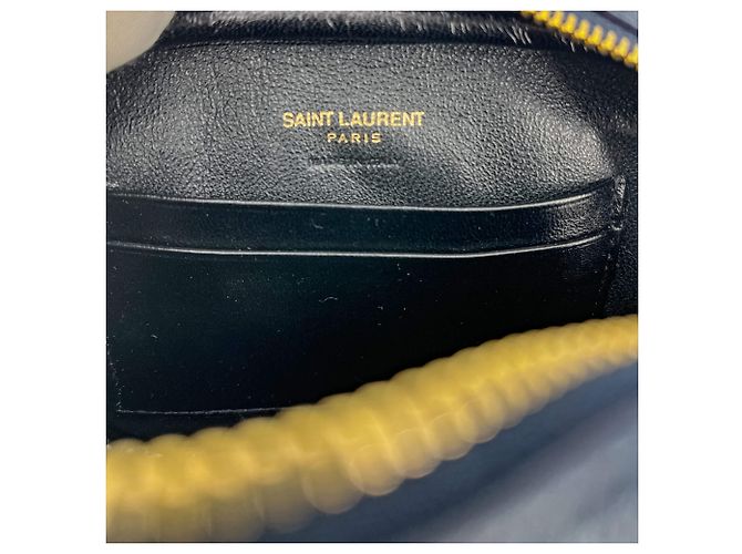 Saint Laurent Borsa per fotocamera in pelle blu navy - vista 17