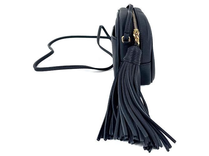 Saint Laurent Borsa per fotocamera in pelle blu navy - vista 9