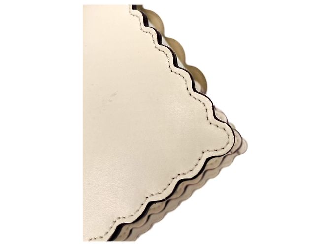 Fendi Borsa a mano in pelle di vitello beige - vista 14