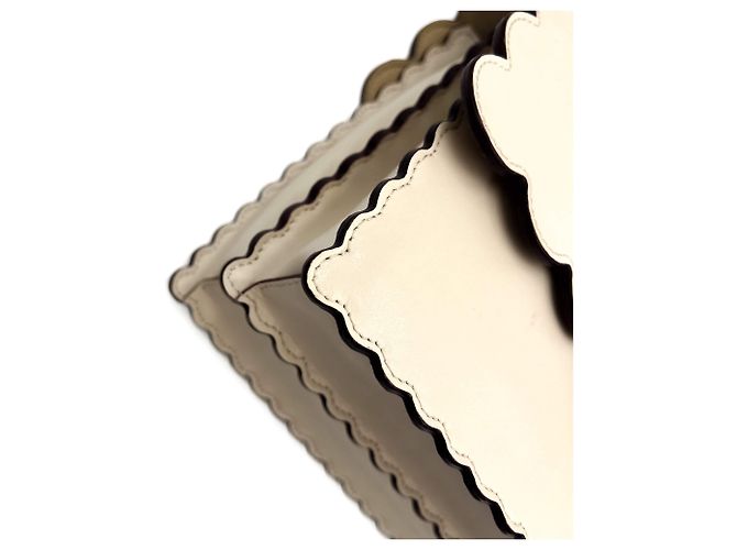 Fendi Borsa a mano in pelle di vitello beige - vista 20