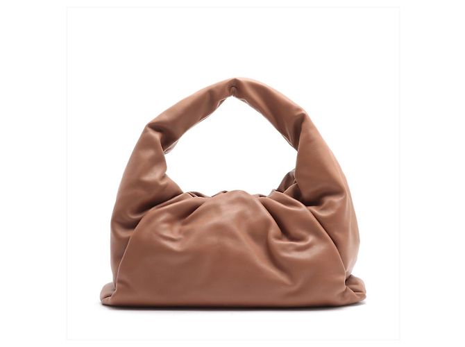 Bottega Veneta La grande borsa hobo in pelle marrone - vista 4