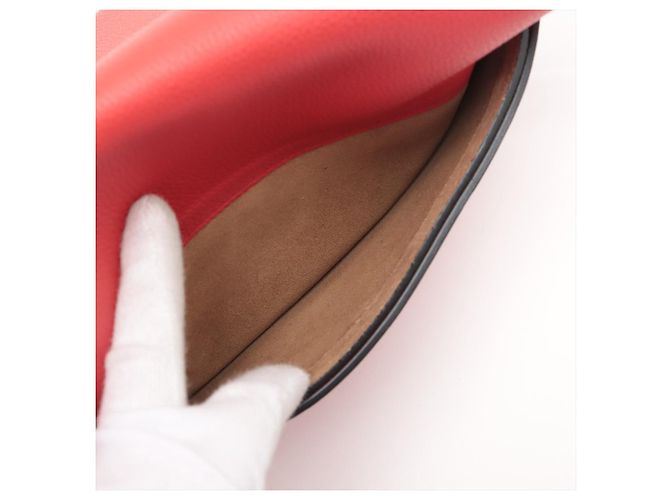 Loewe Borsa a tracolla in pelle di vitello grana fine Gate 2 vie Rossa Rosso - vista 11