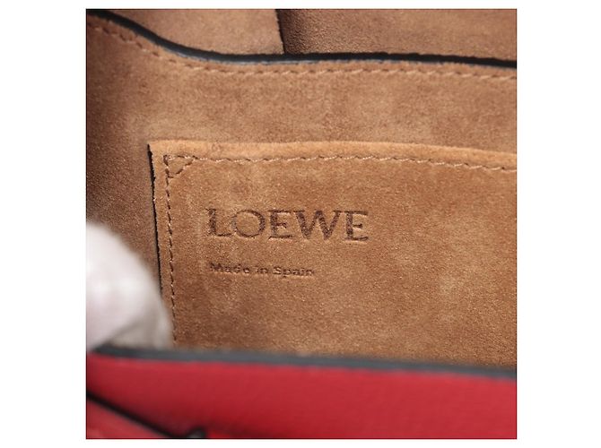 Loewe Borsa a tracolla in pelle di vitello grana fine Gate 2 vie Rossa Rosso - vista 12