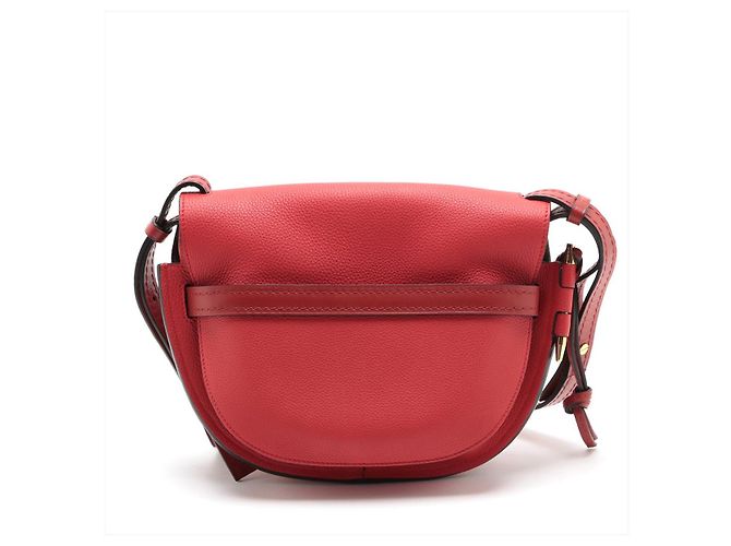 Loewe Borsa a tracolla in pelle di vitello grana fine Gate 2 vie Rossa Rosso - vista 4