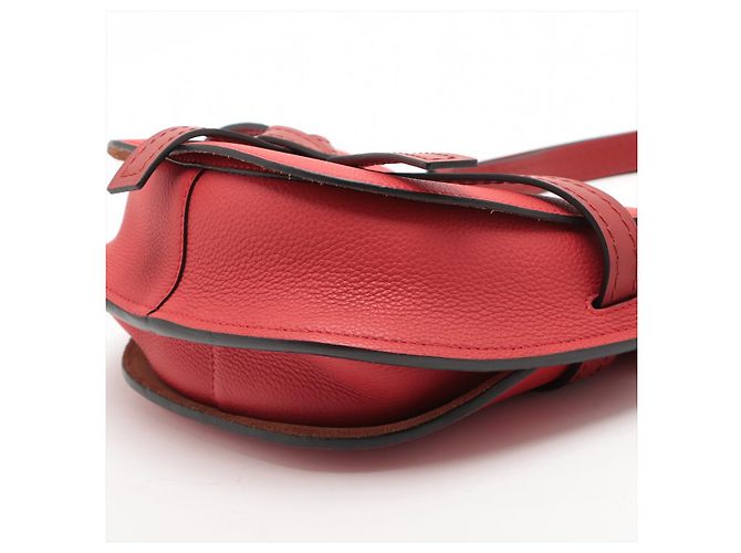 Loewe Borsa a tracolla in pelle di vitello grana fine Gate 2 vie Rossa Rosso - vista 5