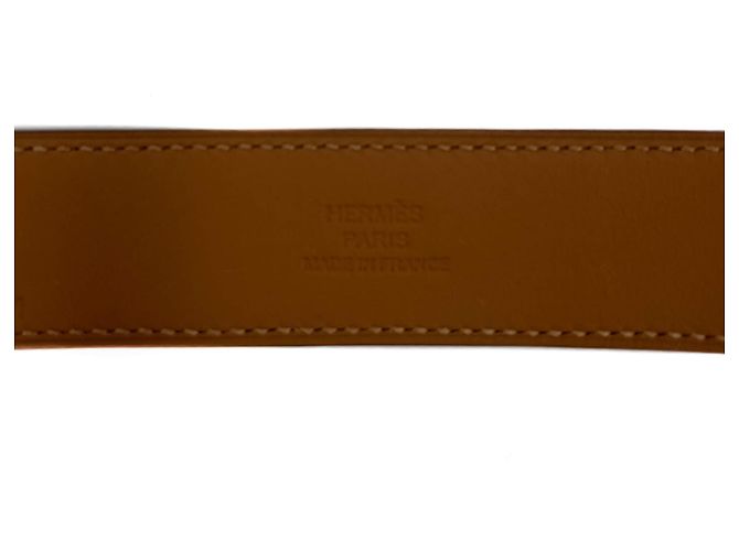 Hermès Collier de Chien Lederarmband T2 Palladium Karamell - Ansicht 7