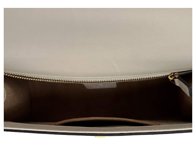 Gucci Bolsa de flap em couro de bezerro Small Sylvie em couro com alça de ombro em web destacável. Off-white Fora de branco - vista 15