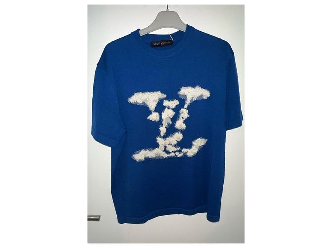 Haut Louis Vuitton Cloud - Laine Bleu - vue 2