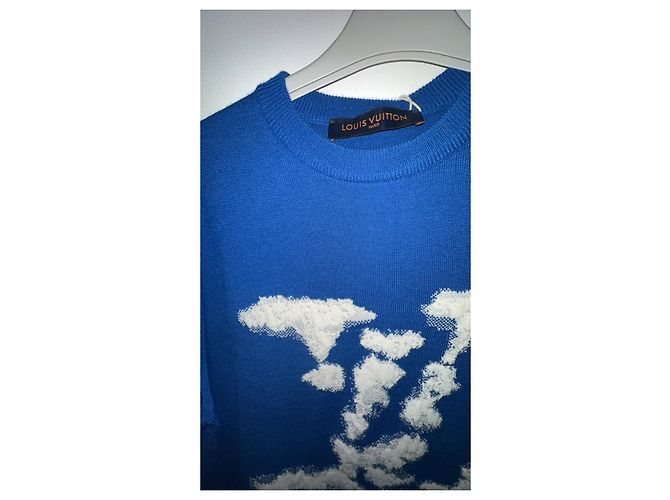 Haut Louis Vuitton Cloud - Laine Bleu - vue 5